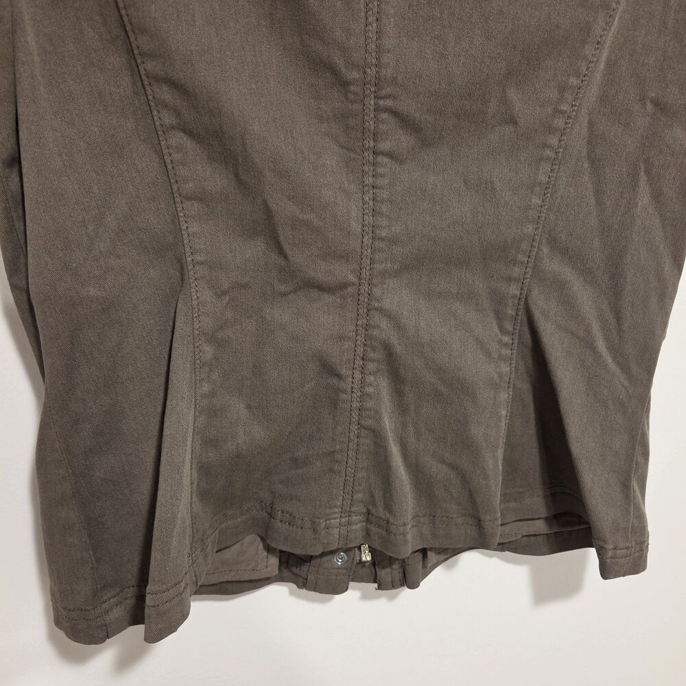 White House Black Market Casual Utility Jacket Sz 4 Olive Green Short Sleeve New - Picture 11 of 11